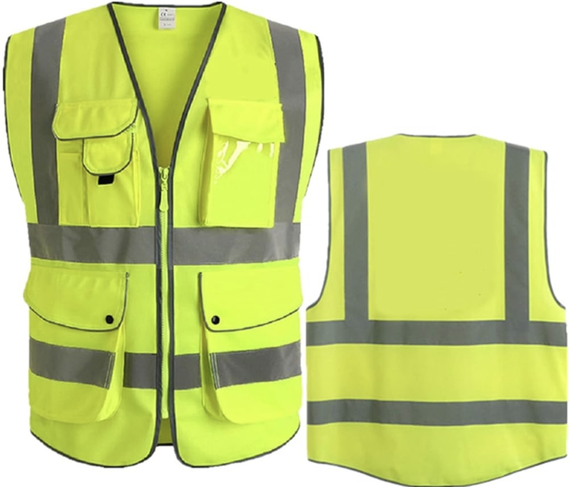 Gilet jaune modèle avec poche  - Vue détaillée 1