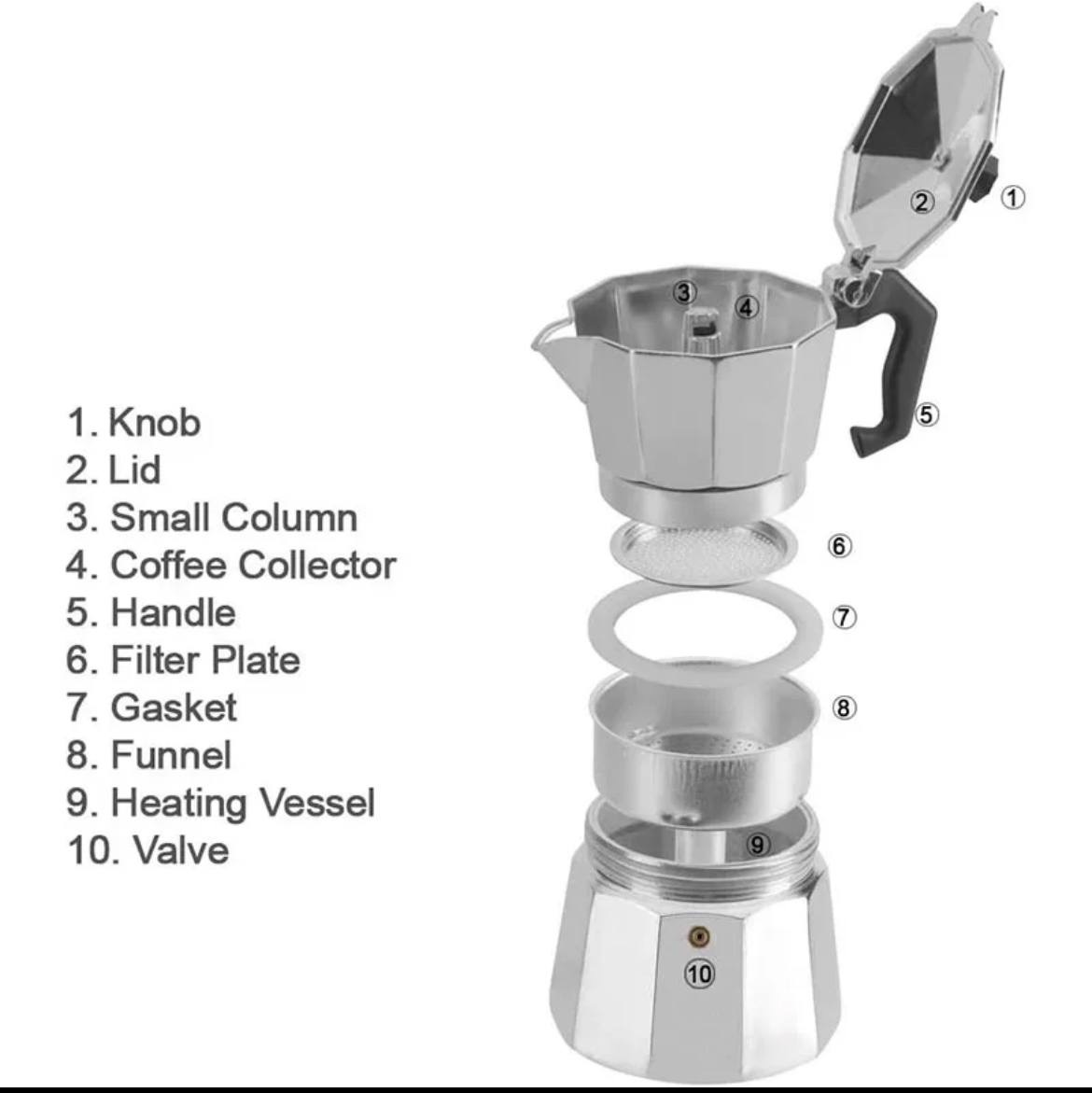 Poêle à café expresso moderne - Vue détaillée 2