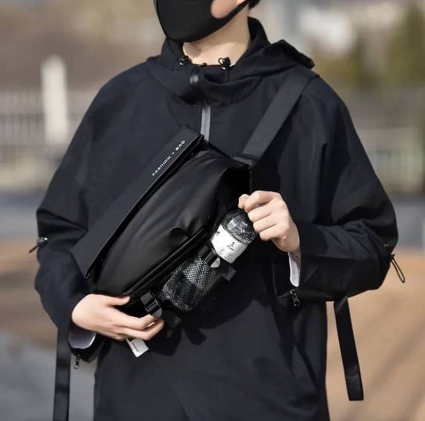 Sac à bandoulière coréen pour hommes, sac à épaule, poitrine, sacoche à épaule  - Vue détaillée 1