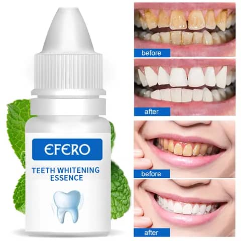 Prix : 8000F/✨ Obtenez un sourire éclatant avec EFERO Teeth Whitening Essence ! ✨  Vous rêvez de dents blanches et lumineuses ? Grâce à sa formule puissante, EFERO élimine les taches tenaces et ravive la blancheur naturelle de vos dents en quelques applic - Vue détaillée 1