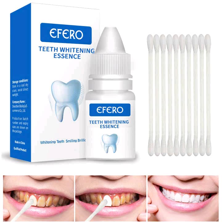 Prix : 8000F/✨ Obtenez un sourire éclatant avec EFERO Teeth Whitening Essence ! ✨  Vous rêvez de dents blanches et lumineuses ? Grâce à sa formule puissante, EFERO élimine les taches tenaces et ravive la blancheur naturelle de vos dents en quelques applic - Vue détaillée 4