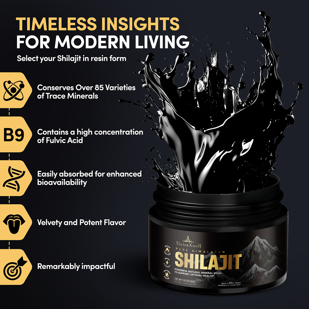 Shilajit pure - Vue détaillée 1