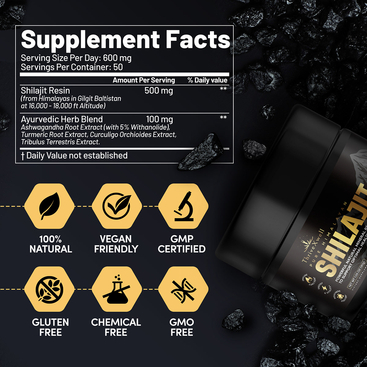 Shilajit pure - Vue détaillée 2