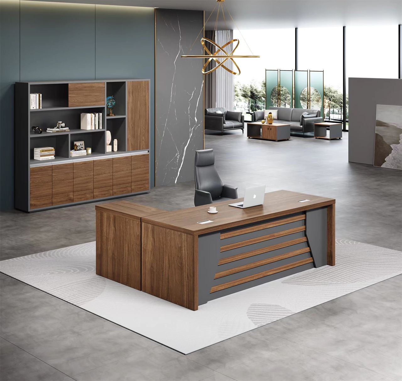 Bureau luxe 1m60 avec retour - Vue détaillée 2