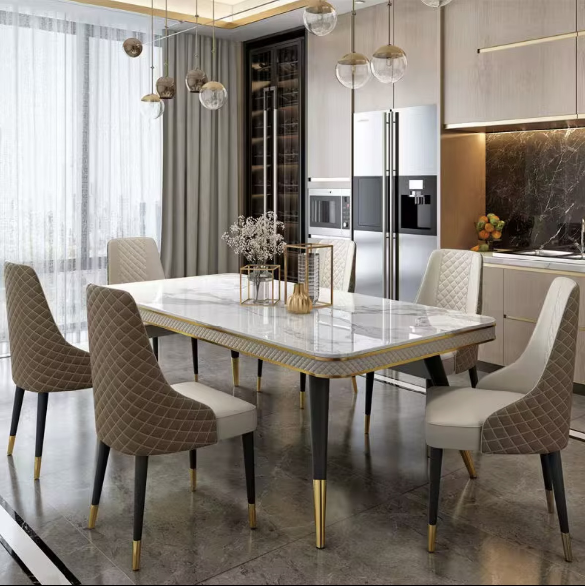 Table à manger 6 places - Vue détaillée 1