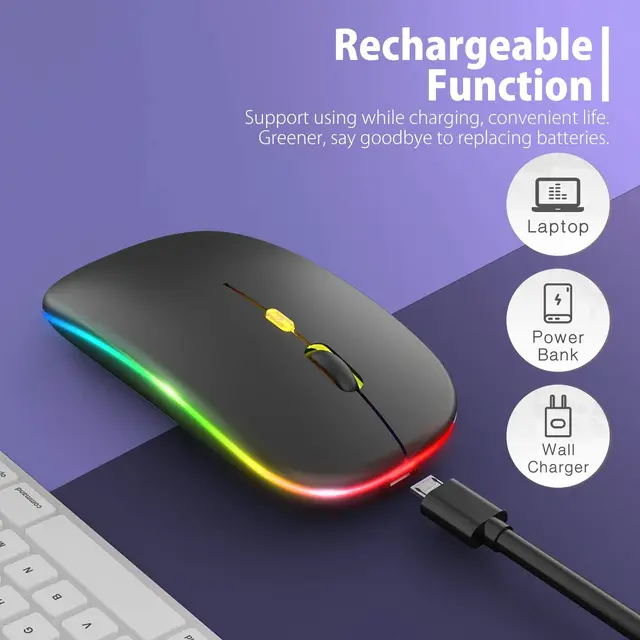 Souris 🖱 sans fil rechargeable - Vue détaillée 3