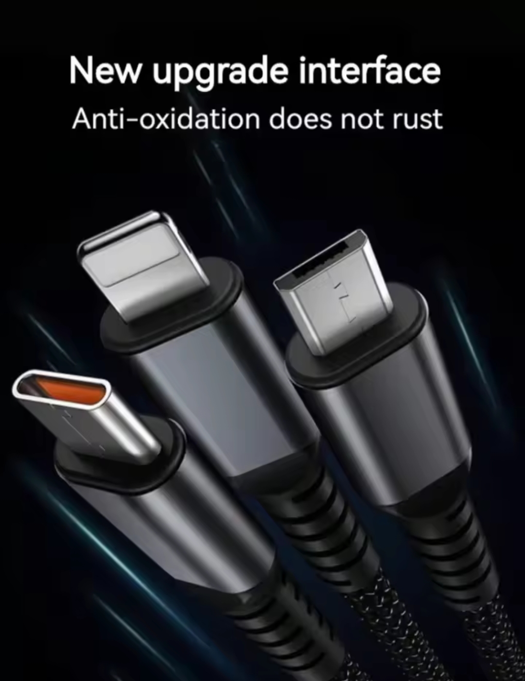 CÂBLE De CHARGE Rapide 3-en-1 – 100W - Vue détaillée 2