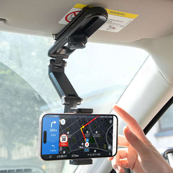 Support téléphone voiture 1080° rotatif 🚗📱 Fixation solide sur le pare-soleil, rotation à 360°, idéal pour le GPS ou les appels en toute sécurité ! Conduisez confortablement et gardez les mains libres.   La livraison 🚛 c'est payant - Vue détaillée 1