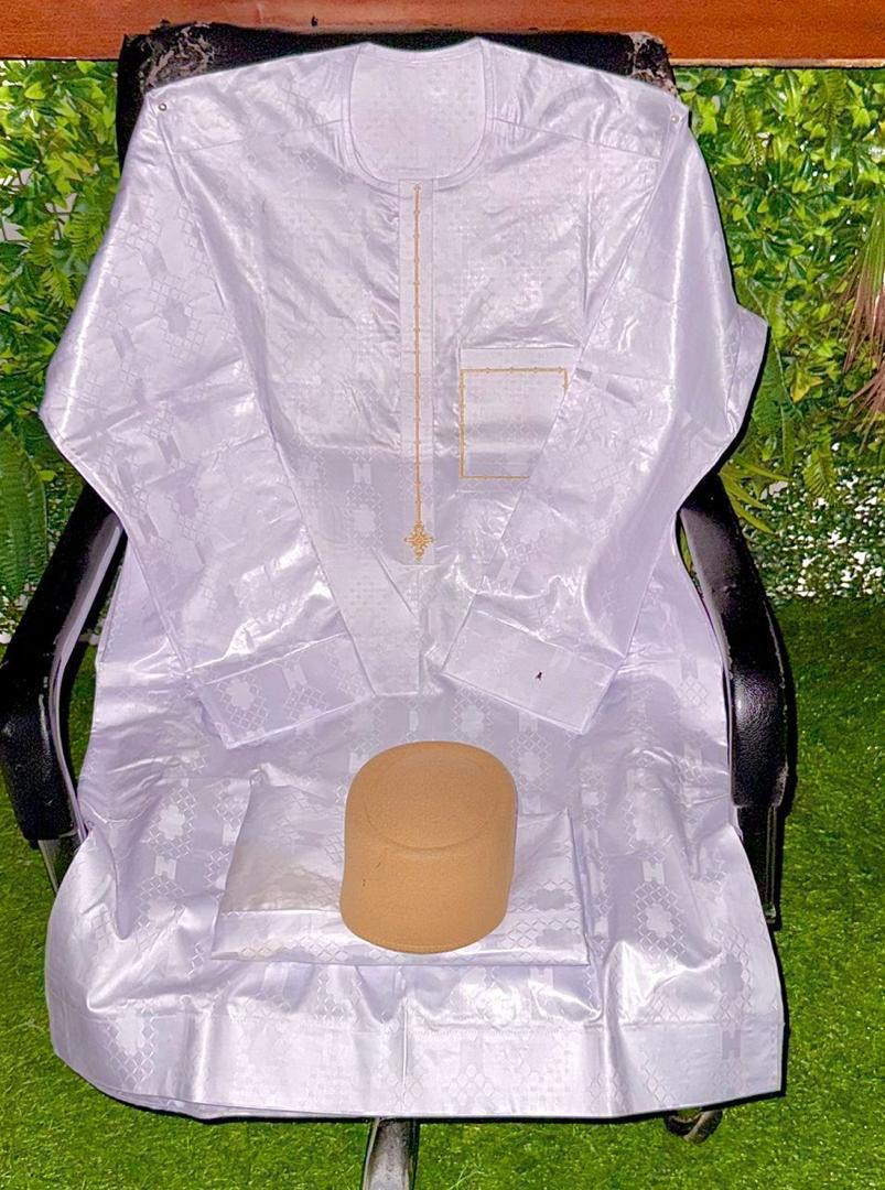 Bazin 2 pièces tout blanc - Vue détaillée 1