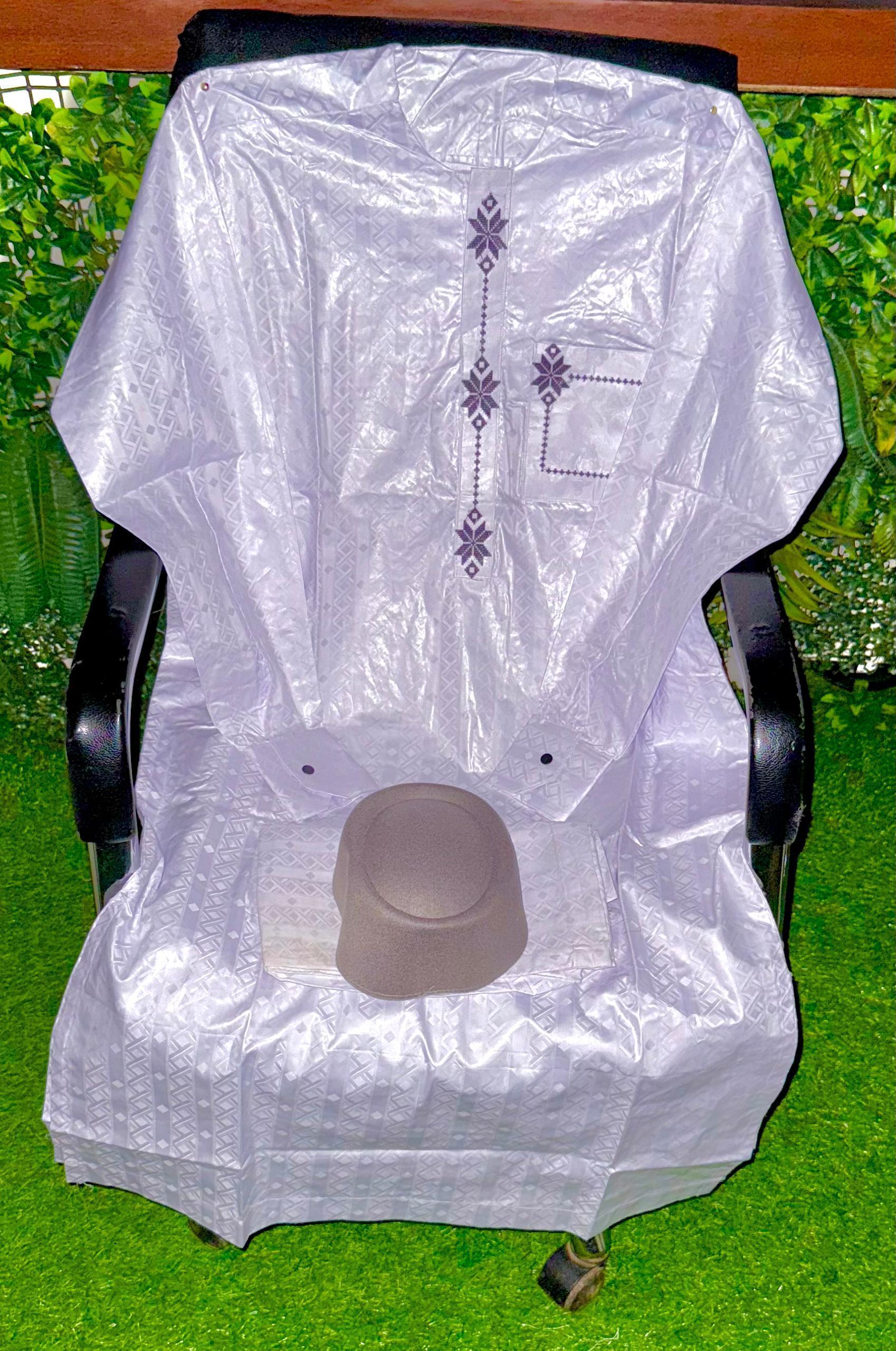 Bazin 2 pièces tout blanc - Vue détaillée 4