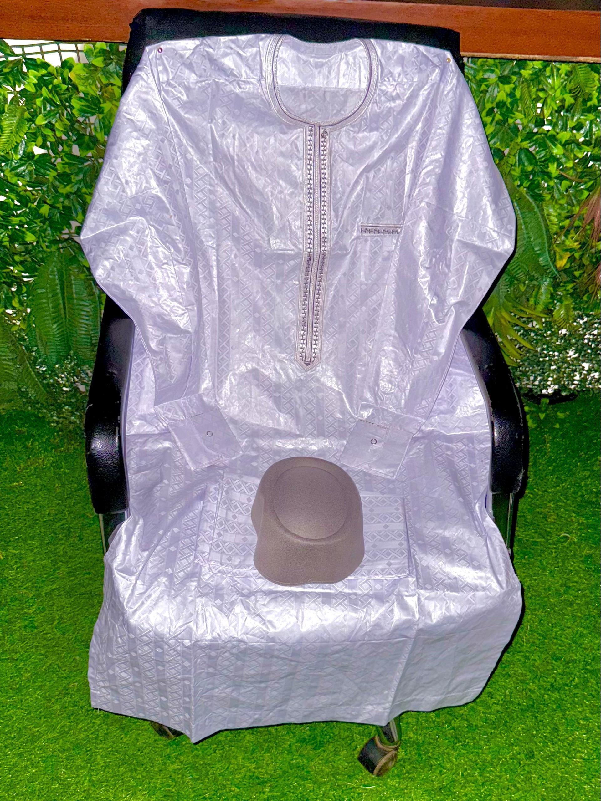 Bazin 2 pièces tout blanc - Vue détaillée 5