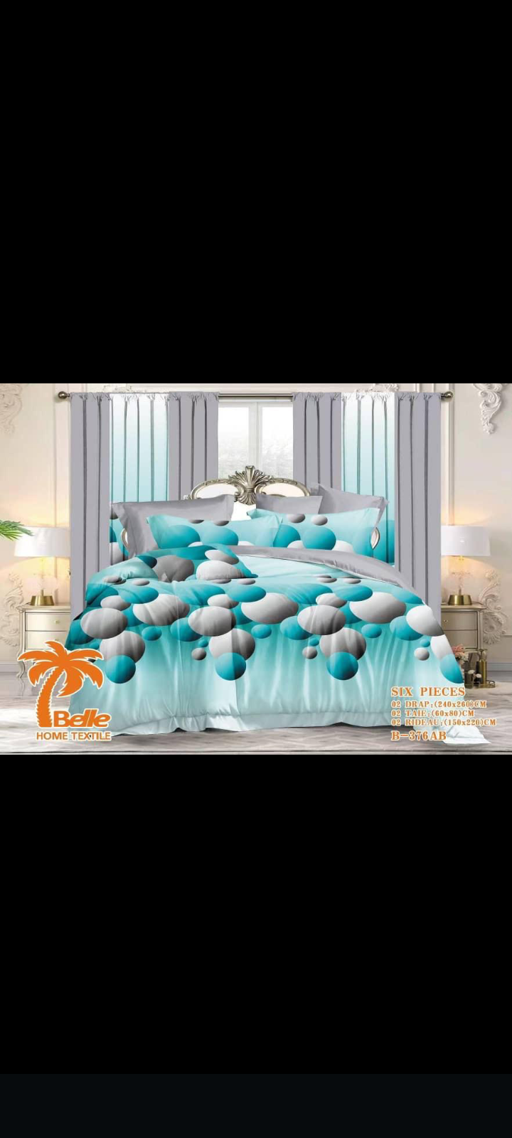 2 Rideaux 2 Oreille 2 Draps - Vue détaillée 1