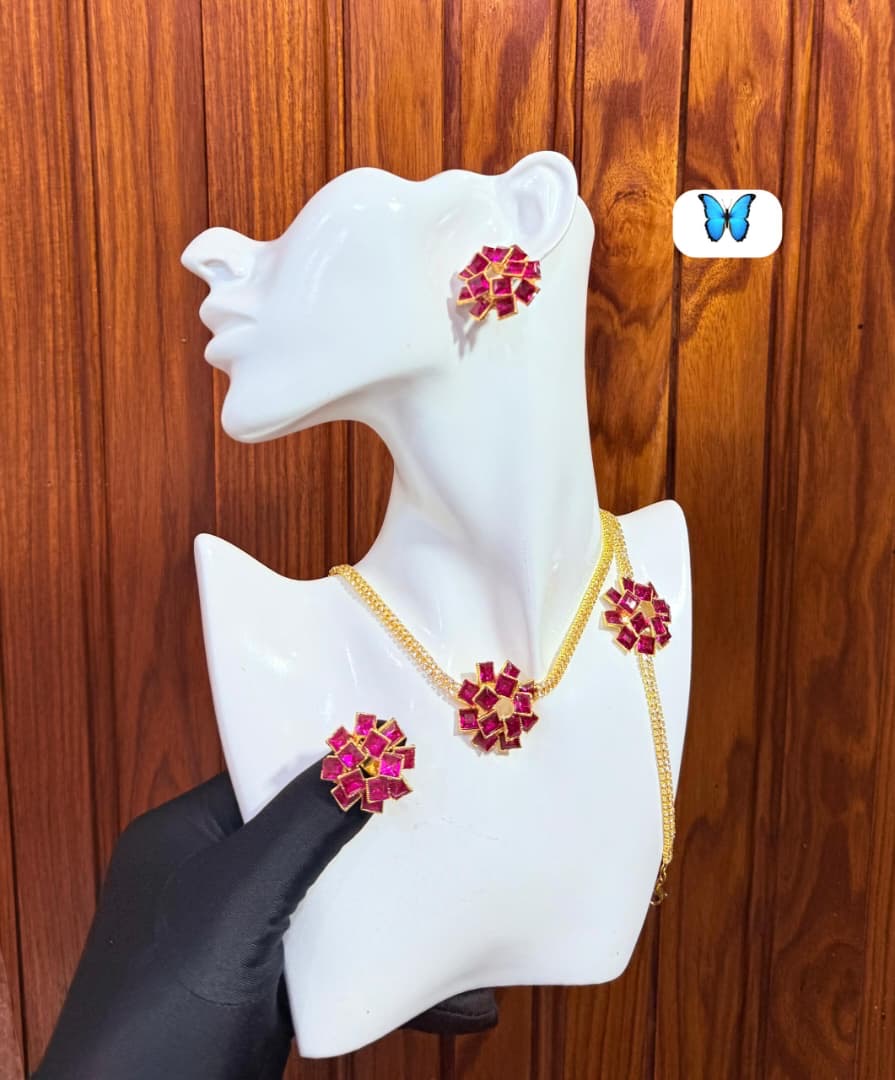 Ensemble Collier + Boucles + Bague + Bracelet* - Vue détaillée 2