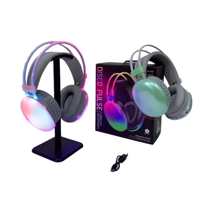 🎧 *Disco Pulse PM860* — Casque Bluetooth RGB - Vue détaillée 3