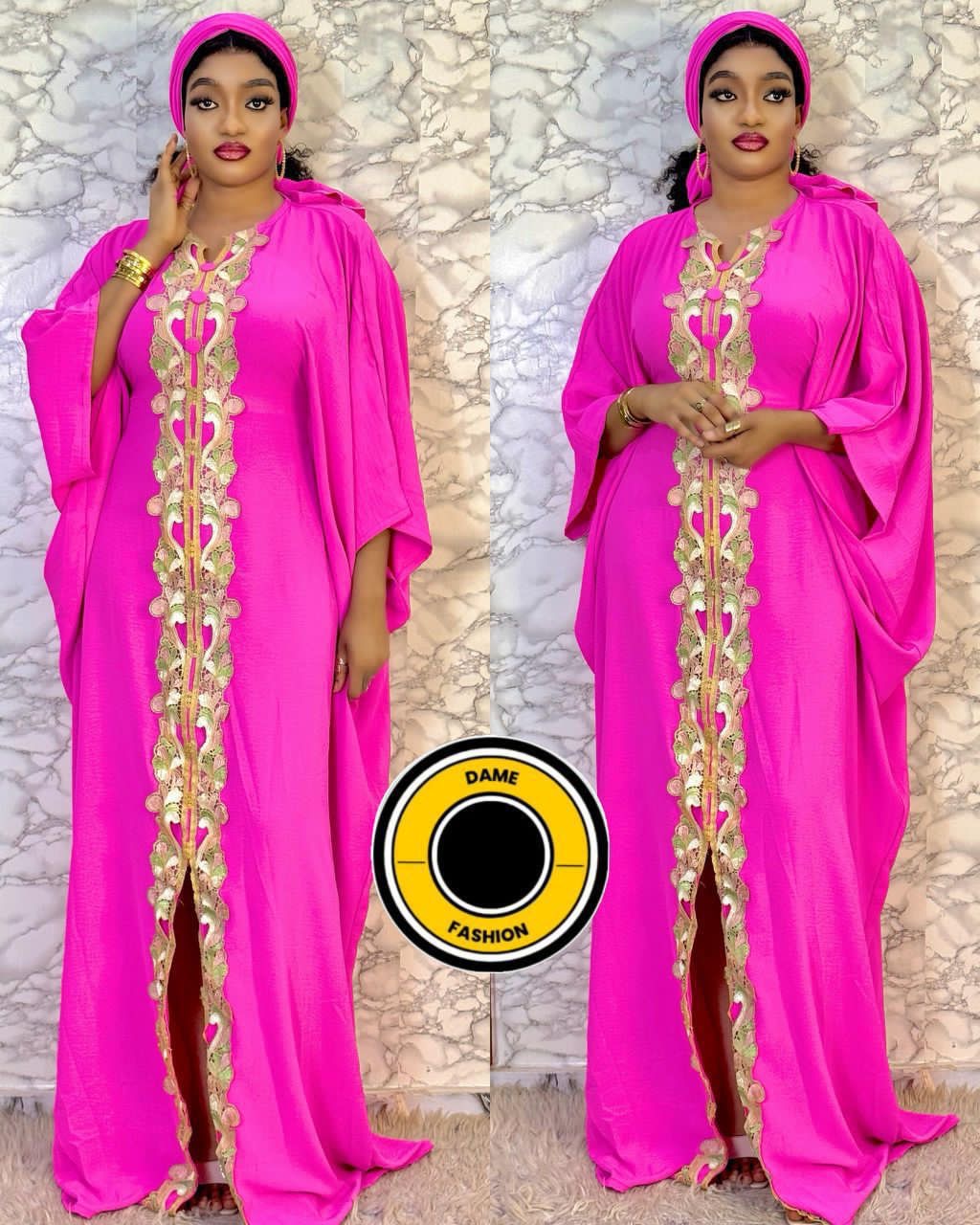 👗 Robe 100% coton sans foulard  📏 Taille : Standard - Vue détaillée 2