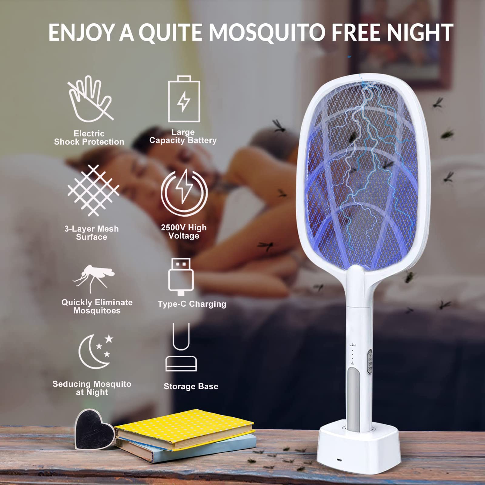 Raquette anti moustiques - Vue détaillée 1