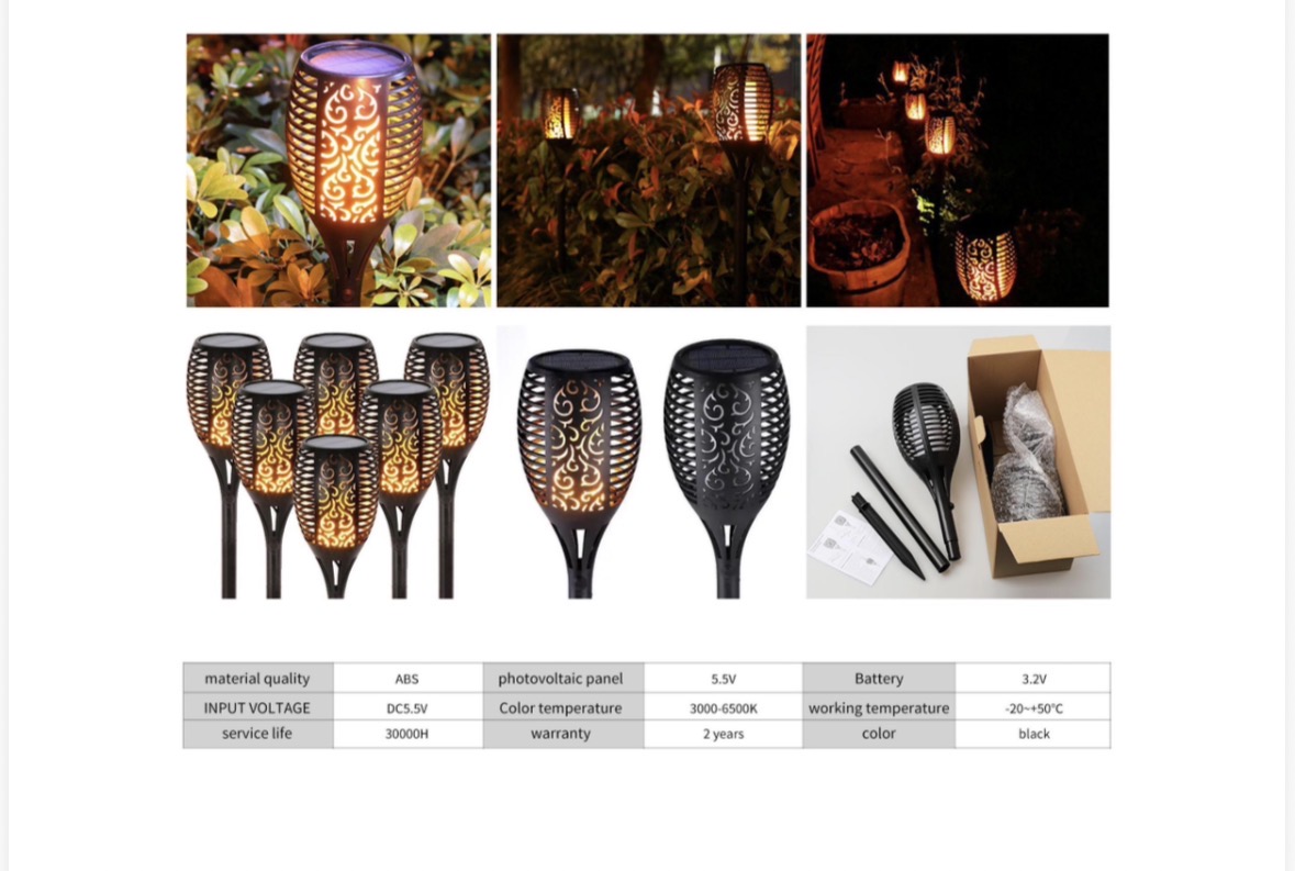 LAMPE SOLAIRE JARDIN - Vue détaillée 1