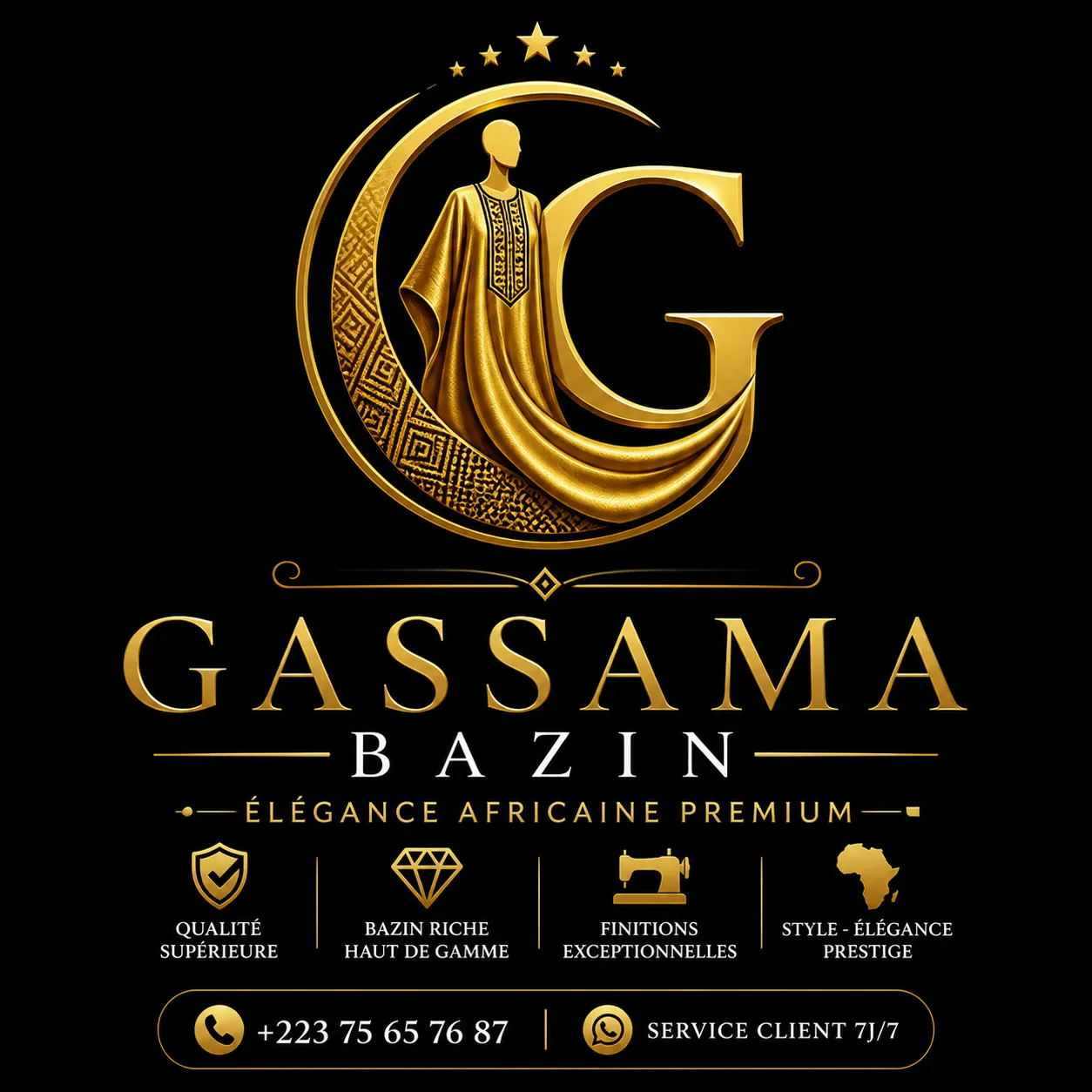 Logo officiel de la boutique Gassama Service Bazin 