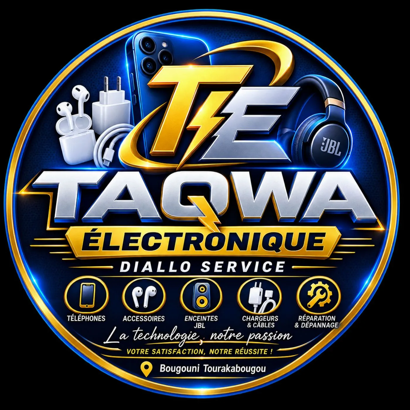 Logo officiel de la boutique Électronique TAQWA 
