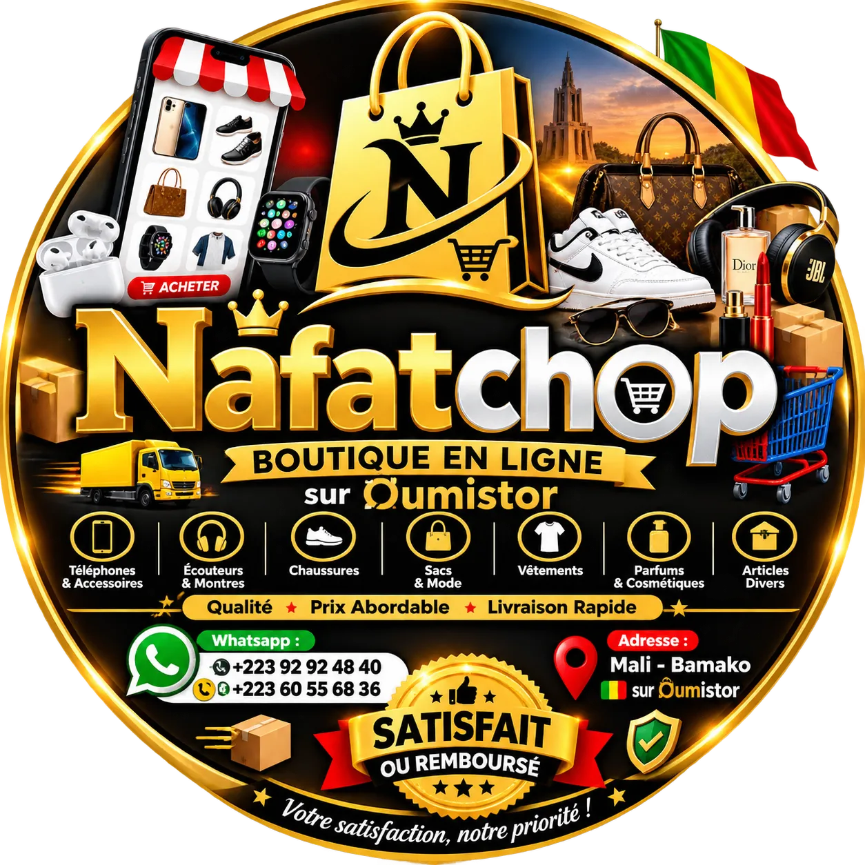 Logo officiel de la boutique Nafat store 